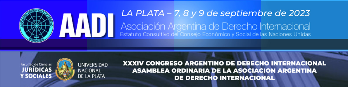 XXXIV CONGRESO ARGENTINO DE DERECHO INTERNACIONAL Logo